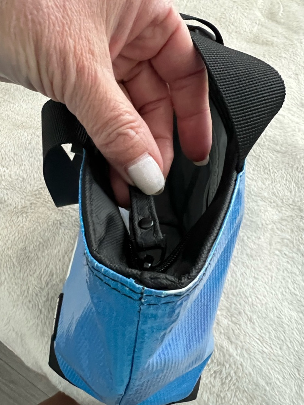 RAREFORM Blue Mini Blake Zippered Tote with Black Straps - Picture 7 of 13